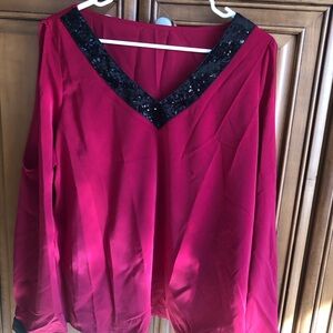 Red and black blouse. Brand new size XL. Brand Shein